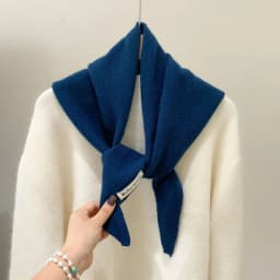 100% Wool Women's Knitted Triangle Scarf Shawl Warmth for Autumn and Winter Multifunctional All - Match Small Scarf for Ladies