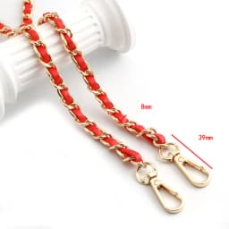 120cm Long PU Leather Bag Strap For Crossbody Handbags Shoulder Bag Strap Replacement Accessories 0.8cm Wide Bag Chain