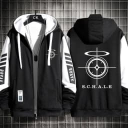Blue Archive Anime Game Themed Hooded Open Cardigan Jacket Men's Lightweight Hoodie Casual Wear Four Seasons Polyester Fabric