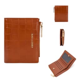 Baellerry Fashion Crocodile Pattern Women Wallet Multi Functional Card Bag Photo Folder Zero Wallet for Women's Birthday Gift