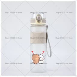 Bubu Dudu Water Bottle Yier Bear Panda Girl Boy Large Capacity Sports Kettle Transparent Cold Water Cup Outdoor Portable 550ml