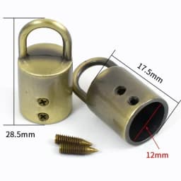 10/20Pcs 11/14mm Metal Buckles Bag Strap End Stopper Buckle Tassel Cap Clasp for Bags Handle Cord Lock Hanging DIY Accessories