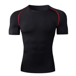 Men's Compression Shirts Summer Short Sleeves Tees T-shirt Gym Workout Fitness Running Tops Undershirts Baselayer Sportswear