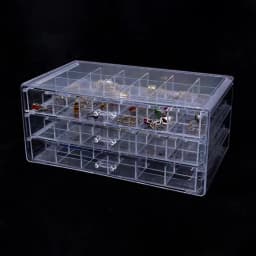 1pc, Grids Transparent Acrylic Organizer Box Nail Art Compartment Storage Box for Beads Organizer DIY Manicure Accessories