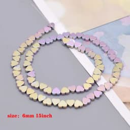New color Natural Stone Hematite Beads Heart square Round disc Loose Spacer beads For Jewelry Making DIY