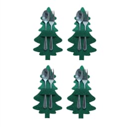 Party Supplies Santa Claus Xmas Tree Snowflake Table Decorations Tableware Organizer Christmas Knife Fork Holder Cutlery Bag