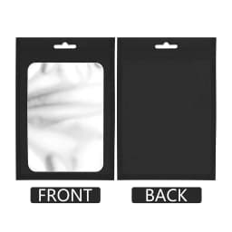 50pcs Colorful Foil Zip Lock Bags With Transparent Window Reusable Hanging Bags For Jewelry Display And Packaging