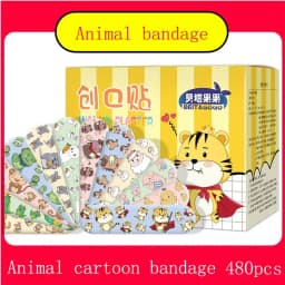10-720pcs Cartoon Animal Pattern Band Aid Hemostasis Adhesive Bandages First Aid Emergency Kit Wound Plaster Patches for Kids