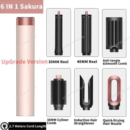 New Multil Hair Styler Auto Curling Dryer Wrap Hot/Cold Air Dryer 1300W Hair Straightener Curling Barrel Brush Salon Hair Dryer