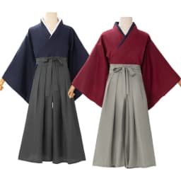Men Vintage Solid Red Japanese Traditional Kendo Samurai Kimono Robe, Halloween Cosplay For Carnival Stage Theme Party Outfit