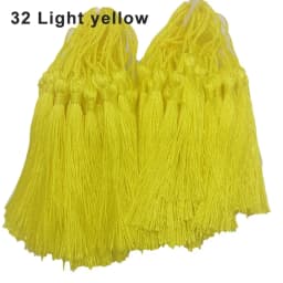 100Pcs Tassels 13cm Silky Floss Bookmark Tassels with Cord Loop Chinese Knot Tassel Fringe Jewelry Making DIY Craft Accessories