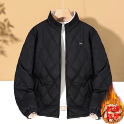 Men's Big and Tall Cotton Coat New Winter Quilted Lined Jacket Plus Size Padded Coat for Seniors Fit for 170kg 12XL