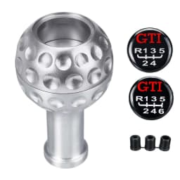 5&6 Speed Black Silver Blue Red with 8/10/12mm Aluminium Adapters Universal Gear Shift Knob For VW Scirocco for Jetta Golf Ball