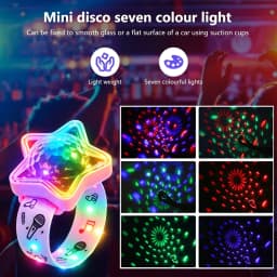 RGB Disco Wrist Projector Light 4‑Pack Rechargeable Wearable 360° Dynamic Color Projection Night Light For Festival Dance Party