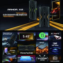 Ulefone Armor X12,Android 13,Up to 6ГБ(3ГБ+3ГБ)RAM,32ГБ ROM,4860mAh,13MP , 5.45", 4G NFC,Global Version