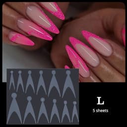 Dual Nail Forms Mould French Sticker Reusable Soft Silicone Pads for Nail Mold Gel Extension Quick Building Manicure Tools
