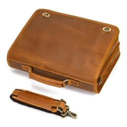 Customize Genuine Leather Laptop Bag Business Travel Briefcase Shoulder Bag Dual Use Men Leather Bags For Office Work Tote Bag