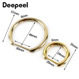 5Pcs Deepeel 20/30mm Metal D Ring Buckles Removable Screw Bag Chain Hang Clasp DIY Luggage Hardware Decoration Accessories F1-21