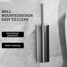 Toilet Brush High Quality Wall Mounted 304 Stainless Steel Cleaning Tools No Drill Bathroom Accessories WB8713
