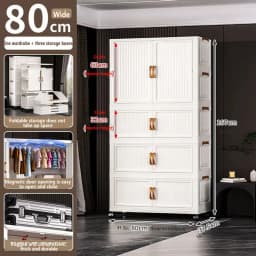 Installation Free Baby Wardrobe Foldableing Storage Cabinet Multi Layer Children's Small Wardrobe Home Clothes Storage Box Stora