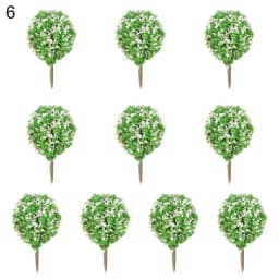 10pcs Plastic Artificial Miniature Flower Tree Scenery Railroad Decoration Building Landscape Model Accessories