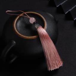 10Pcs Tassels Silky Handmade Soft Tassels Jade Bead Tassels DIY Craft Jewelry Car Key Chain Decor Pendants Smooth Fringe Trim