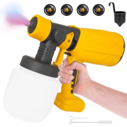 1000ML Paint Sprayer Cordless Rechargeable For DeWalt 18V Battery Powered HVLP Power Spray Gun XR UK Tool Only