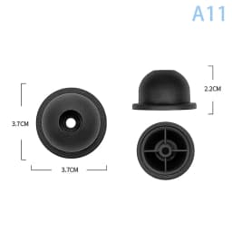 1Pcs Black Replacement Plastic Stud Luggage Feet Pads Baggage Stud Foot Feet Pads For All Suitcase Bags Luggage Stand Feet 2025