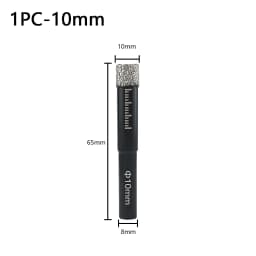 5/6/8/10/12/14/16mm Round Handle Dry Brazed Diamond Hole Saw for Porcelain Tiles Marble Glass Ceramic Crowns Drill Bit