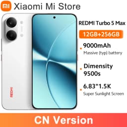 CN version Xiaomi Redmi Turbo 5 Max Smartphone 9500s 9000mAh 100W Charge 50MP IP69K 6.83" 1.5K 3500nits Screen Dimensity