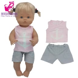 For 40 Cm Nenuco Doll Clothes 17 Inch Baby Doll Flower Shirt Pants Toys Clothing