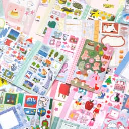 Mr. Paper Duplex Sticker Book 30Pcs, Korean Cute Style Creative Handbook Material for Calendar Card Album Scrapbooking Decor