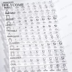 Updated Free Custom LOGO Kit Fancy Shapes CZ Diamond Carat Chart Comparison Set Reference White Pink Yellow Gemstone Selectable
