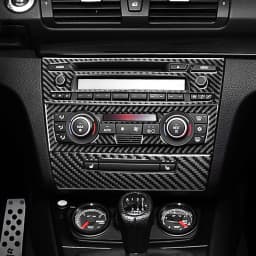 For BMW E81 E82 E87 E88 1 Series Interior Accessories 2008-2013 Gear Shift Knob Dashboard AC Outlet Carbon Fiber Cover Stickers