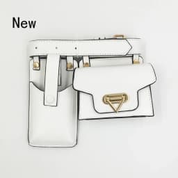2 Piece Women's Belt Bag Luxury Designer Tactical Waist Bags Female Leather Flap Fanny Pack Shoulder Crossbody Chest Bag Purse