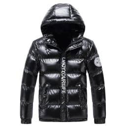 Winter Outdoor High Quality Bright Padded Jacket Trendy Hoodie Thickened Windproof Warm Non Washable Down Jacket Cotton Jacket