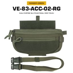 Tactical Drop Pouch Hanger Pouch Compact Abdominal Dangler Pack Quick Release Shoulder Bag Vest Plate Carrier Airsoft Gear