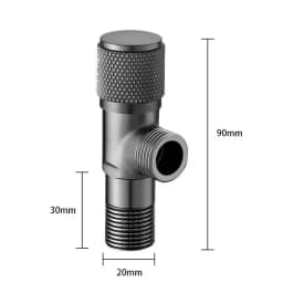 4 Points Faucet Inlet Valve G1/2 Brass Triangle Valve Heater Water Stop Valve Bathroom Toilet Washing Machine Universal Switch