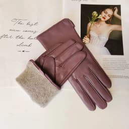 Sheepskin Gloves Women's New Knitted Lining Spring Classic Versatile Multicolor Driving Gloves Leather Autumn