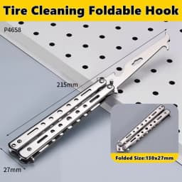Unsharpened practice knife foldable tire cleaning hook screwdriver accessories stone remover rock digging tools butterfly knife