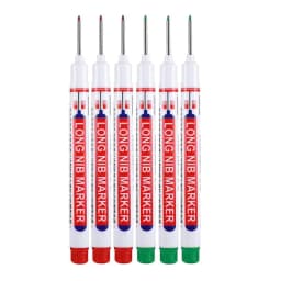 20MM Long Nib Marker Pens Waterproof Deep Hole Head Four Color 6Pcs/Set Markers For Metal Woodworking Marker Tools Art Supplies