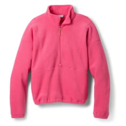 Color Block Plaid Half Zip Sweatshirt Men Women Retro Stand Collar Kangaroo Pocket Rib Cuff Long Sleeve Outdoor Loose Pullover
