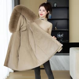 Women's down Cotton Jacket Short Thickened Winter New Style Fleece Lined Parka Korean Version Loose Cotton Coat