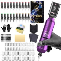 Tattoo Kit POSEIDON V5 Beautiful Tattoo Pen Kit For Permanent Makeup Tattoo Machine Kit Hot Tattoo Power Supply Tattoo Gun Kit