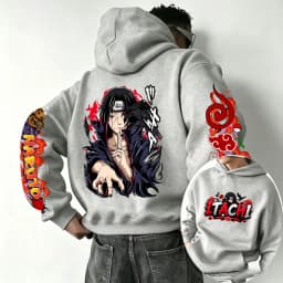 Naruto Uchiha Itachi 2026 Spring and Autumn New Cartoon Anime Harajuku Y2K Street Fashion Couple Hooded Sweatshirt