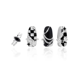 Silver Color Trendy Fashion Nail Ring Armor Set Irregular Adjustable Open Rings Jewelry Accessory for Women Gift Idea