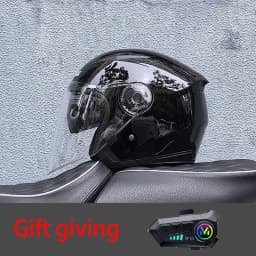 High quality motorcycle helmet, pedal, motorcycle half cover helmet, cascos para motos, paired with Bluetooth earphones