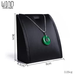 Black PU Leather Jewellery Ring Earrings Stand Holder Set Jewelry Pendant Necklace Chain Chokers Display Bust Bangle Organzier