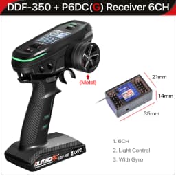 DUMBORC DDF-350 Transmitter with Receiver 2.4G 10CH Digital Radio Remote Controller for RC Car Boat Tank LCD FHSS System