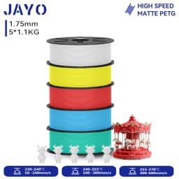 JAYO 5.5KG 3D PETG / High Speed Matte PETG / PLA Classic Printer Filament 1.75mm 3D Printer Filament Neatly Wound PETG for 3D
